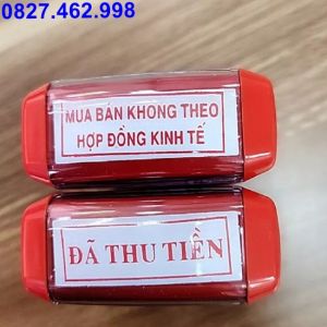 khắc con dấu đã thu tiền đã chi tiền theo yêu cầu