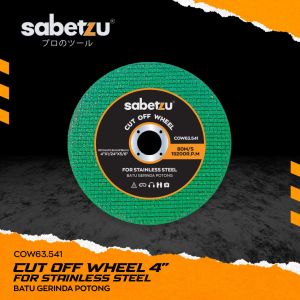 Sabetzu Mata Gerinda Batu Potong Besi Stainless Steel 4 Inci Mata Gerinda Batu Potong Besi 4 Inch Cutting Disc 4" Stainless Steel Cutting Of Wheel 4inch x 1.2mm - Mata Pisau Potong Gerinda Untuk Besi Metal Stainless - Mata Gerinda Tangan 4inch Besi