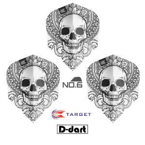 TARGET DARTS FLIGHT - NO6/NO2 Ink Pro Grey Dart Flights (3Pcs/Pack)
