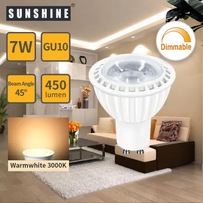 SUNSHINE LED Spotlight Bulb GU10 7W Dimmable Warmwhite 3000K / Daylight 6500K