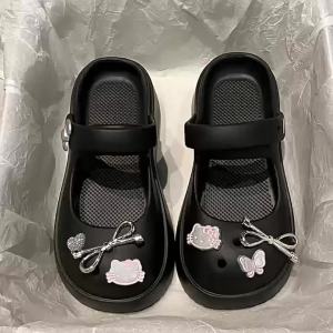 [Free Shipping] Womens Clogs Womens Thick-Soled EVA Slippers Cute Slide Sandals Sweet Sandals Closed-Toe Slippers Beach Shoes.