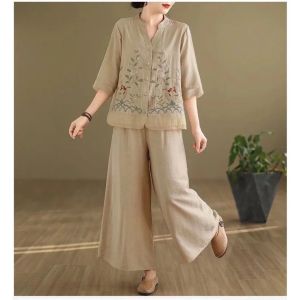 Setelan Dewasa Jumbo Terbaru Irene Set Linen Rami Aplikasi Bordir M L XL XXL 3XL Oneset Wanita Korean Style Ootd Casual Setcel Remaja Cewek Kekinian Outfit Kondangan Simple Jalan Jalan Santai Warna Botol Mustard Bata Broken White Cream