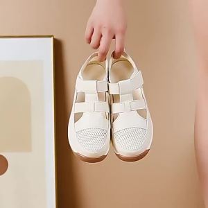 WomenS 2025 New Summer Versatile Thick-Soled Sandals With Velcro Closure Soft Sole Comfortable Mom Shoes