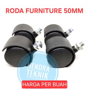 RODA KURSI KANTOR 2" BAUT MUR RODA CASTER BAUT RODA CASTER 50MM HITAM RODA KURSI KANTOR AS TUSUK RODA PLASTIK PIN RODA FURNITURE HITAM TANCAP POLOS SERBAGUNA MURAH RODA REM KASTOR