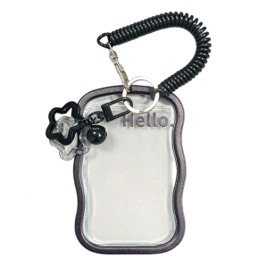 Photocard chủ Silicone kpops ví đựng ảnh với Keychain Túi đựng thẻ ID móc khóa gắn mặt dây sinh viên Tay áo
