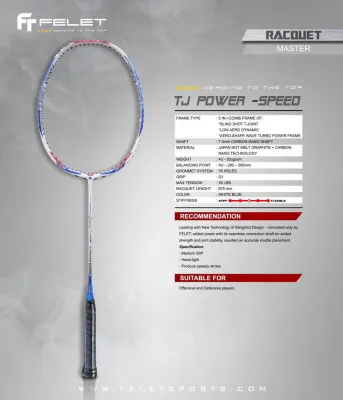 FELET TJ POWER - POWER/CONTROL/SPEED badminton racket