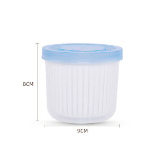 Round Shape Drain Sealed Crisper Ginger Garlic Onion Food Refrigerator Storage Box Containers Kitchen Organizer