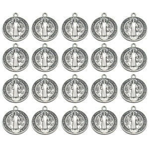 Ly eagle Factory wholesale 316L stainless steel Metal Medal St Benedict Necklace Catholic CSPB Fade resistant pendant