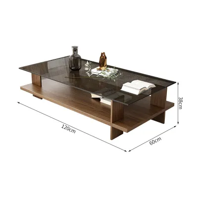 Glass Center Table For Sala Coffee Table Minimalist Modern Nordic Sofa Side Table For Living Room Solid Wood Rectangle