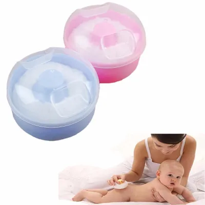 1pcs Baby Powder Storage Powder Puff Containers Kids Powder Puff Box Baby Transparent Powder Box Kids Powder Casing with Puff Sponge Newborn Powder Storage Bekas Bedak Bayi Bekas Bedak Budak Tempat Simpan Bedak Bayi Mudah Dibawa Lutsinar