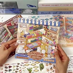3D Miniature Scene Stickers - 3D layered look - layered decorative stickers - for journaling scrapbooking and DIY collage - creative DIY supply - easy to organise and suitable for everyday projects
