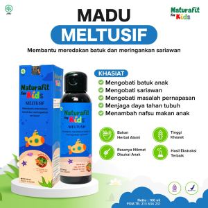 Madu Batuk Anak Naturafit For Kids Meltusif Solusi Batuk & Sariawan Anak Ampuh