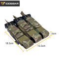 IDOGEAR Tactical SMG Triple Magazine Pouch Kriss Mag Holder Carrier Military Tarining Camoufalge MOLLE Waist Bag For SMG Kriss MP7 MP5 Vector Mag Pouch Holder 3576. 