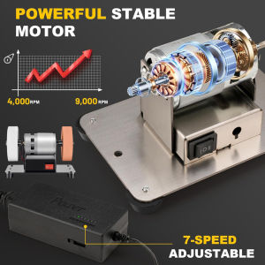 7 Inch Mini Bench Grinder with Adjustable Speed Electric Sander for Metal Wood and Stone Work