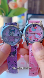 Jam Tangan Kanak Kanak Perempuan Kartun Comel Sanrio Kuromi My Melody Jam Analog Pelajar Budak Perempuan Hadiah Hari Jadi Kids Girl Watch Sanrio Kuromi Melody Cute Girl Student Electronic Watch Box Gift 三丽鸥儿童手表女指针式库洛米冰雪女童卡通幼儿宝宝可爱女孩学生电子表 H041
