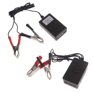 4 USB Port Clip 12V 24V Vehicle Motorcycle DC12/24V Power Adapter For Phone Tablets