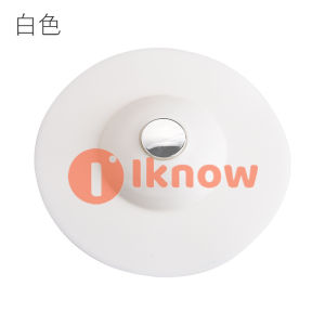 I know 2pcs Kitchen press type odor proof sealed bouncing silicone floor drain bathroom anti clogging plastic sink filtering UFO floor drain