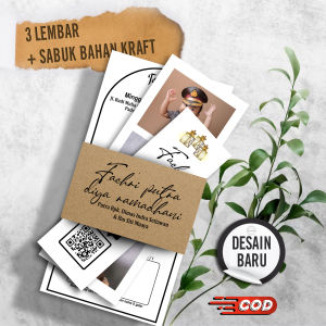 100 Undangan Khitanan Khitan Sunatan Model sabuk Lipat Dua