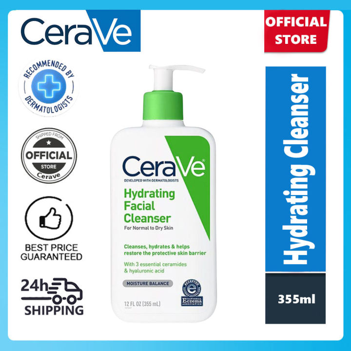 Cerave Hydrating Facial Cleanser For Normal To Dry Skin Cleanses