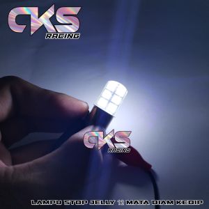 LAMPU REM MOBIL MOTOR CR7 KEDIP LAMPU BAYONET 12 MATA JELLY PUTAR 2 KAKI DC 12 VOLT