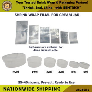 200pcs Shrink Wrap Plastic Packaging /Shrinkable Plastic Sealer Tape for Cream Jar Container