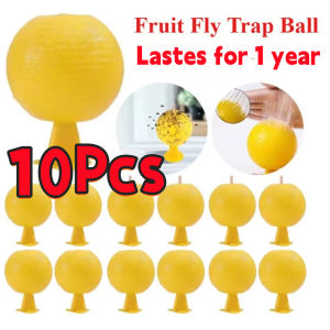 Free gift 10Pcs Fruit Fly Killer Trap Non-Toxic Yellow Ball Trap Super Sticky & Long-Lasting FlyCatcher for Indoor