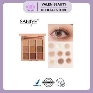 SANIYE (E0924) 9 Warna Glitter Eyeshadow Palette Tahan Lama Eye Shadow Makeup