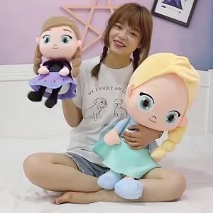 30CM Frozen Princess Anna and  Doll Toy Plush Doll Stuffing Doll Cartoon Doll Gift For Girls
