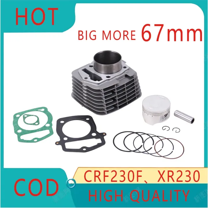 COD!%20Honda%20CRF230F%20Big%20Bore%20Cylinder%20Piston%20Top%20Kit%20Set%20%5B67mm%20233cc%5D%20-%20Image%202