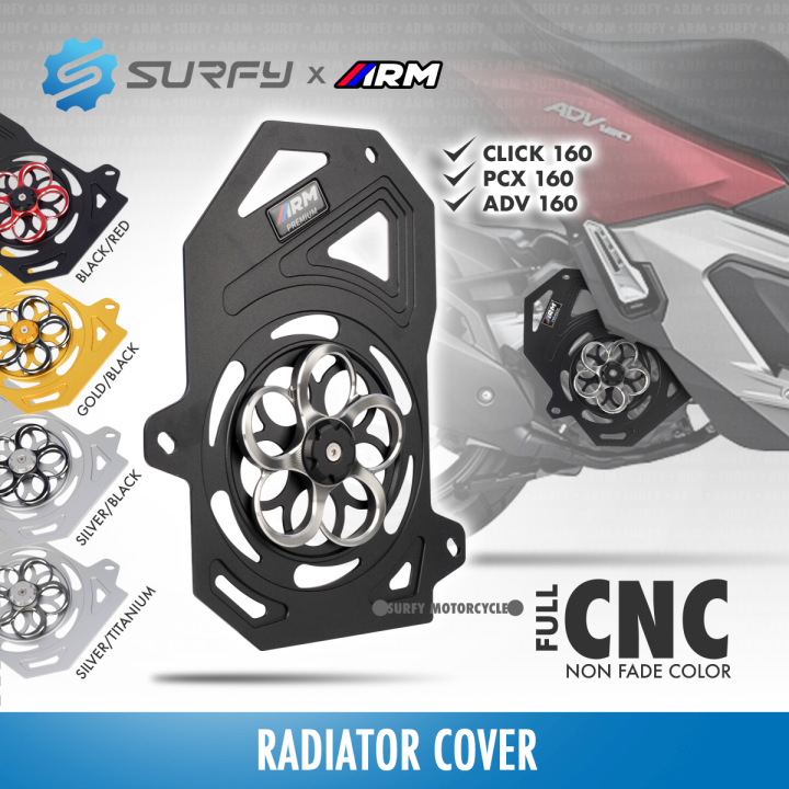 ARM Radiator Cover Windmill Full CNC 2-Color Spinner Design For ADV 160 PCX 160 Click 160