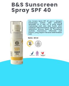 Sunblock spray SPF 40 pa+++ Sunscreen UV Shield Sun B&S BPOM 60 ml