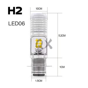 🌈Qunxing2024🌈หลอดไฟมอเตอร์ไซค์ LED 12V แสงสีขาว - แบบหลอด สว่างขัด มั่นคง รุ่น H2/H4/T10