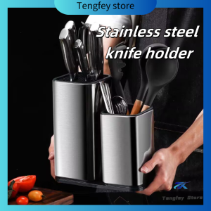 Universal stainless steel kitchen knife holder storage multifunctional kitchen workbench storage knives and chopsticks