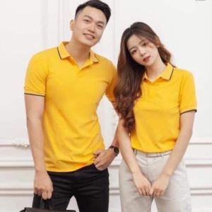 [Nhận in logo] Áo thun áo phông vải mát body ngắn tay cổ bẻ tạo viền dáng Hàn chuẩn soái ca