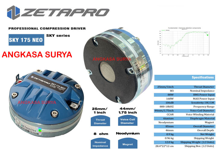 Driver Tweeter Zetapro SKY 175 NEO Neodium ORIGINAL Driver Zetapro