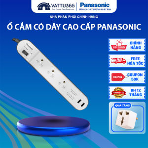 Ổ điện có dây Panasonic WCHG243322W-VN 2500W 3 ổ cắm 2 USB 1 công tắc