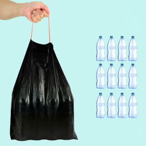 100PCS 50PCS Drawstring Garbage Bag Household  Large Roll Disposable Thickened Drawstring Garbage Bag