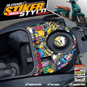 SB Stiker Tangki Bensin Stylo 160 Terbaru 2024 Stylo 160 Sticker Tengki Motor Sudah dipotong