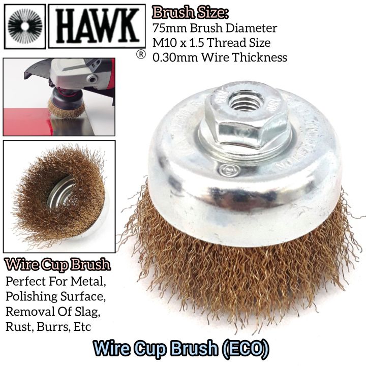 Hawk Heavy Duty Wire Cup Brush For Metal Welding Surface, Removal