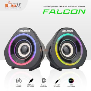 Speaker Komputer Laptop Handphone Gaming RGB NYK Falcon SPN-08