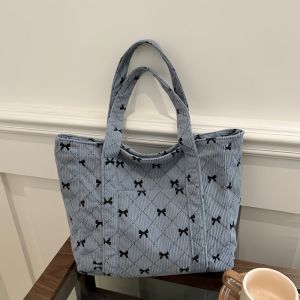 Student Canvas Tote Bag Stylish And Simple Design Shoulder Crossbody Bag