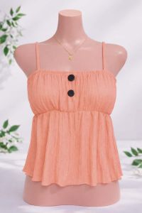 Barc Crepe Buttons Harper Top