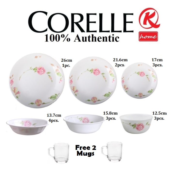 CORELLE Dinnerware 16 Piece Set Country Rose FREE MUGS Lazada PH