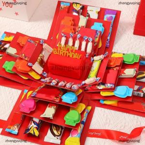 [COD] zhangyuqing Surprise Explosion Box Handmade Assembled Snack Gift Box For DIY Christmas Valentines Day Birthday Wedding Anniversary Gifts