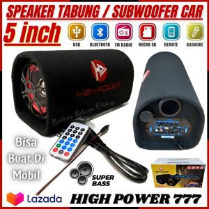 Speaker Bluetooth Subwoofer Car 5 Inch Bisa Sambung Mobil AC-DC | Speaker Bass Super Input Bisa 2 Mic Bass Trable USB TF CardRadio FM AUX-IN Remot | HIGH POWER TIPE 777 | Subwover Bass/Subwoofer Aktif/Speaker Komputer/Speker Mobil ~ BRO