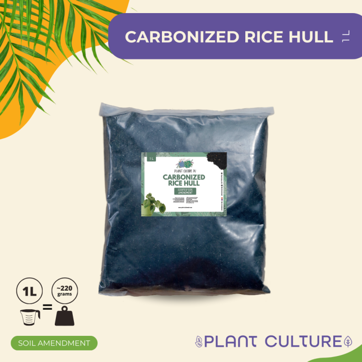 Carbonized Rice Hull (CRH) 1Liter ( Approx. of 220g) by Plant Culture ...