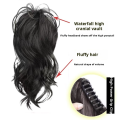 Short Curly Hair Wig Spice Girls Fountain Wig Natural HalfTied Wig. 