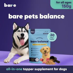 Bare Pets Balance – All-in-One Topper Supplement for Dogs (30 Days Supply 150g) | Dog Multivitamin for Immunity Energy & Overall Health | Perfect Daily Nutrition | Puppy & Adult Dog Food Add-On