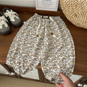 [🚚จัดส่งจากกรุงเทพฯ] กางเกงขาสั้นสบายสำหรับเด็ก กางเกงขาสั้นพิมพ์ผ้าไหมน้ำแข็งที่สบายและหลวมสำหรับเด็ก 2-14 ปี