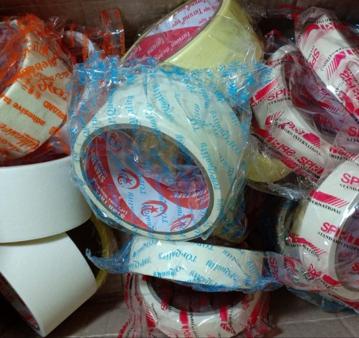 Masking Tape Lakban Kertas Berbagai Varian (1inch dan 2 inch) Harga Satuan